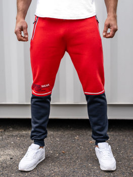 Bolf Bolf Herren Sporthose mit Motiv Rot  AM85A