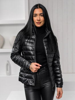 Bolf Damen Gepolsterte Übergangsjacke Schwarz  5M706A