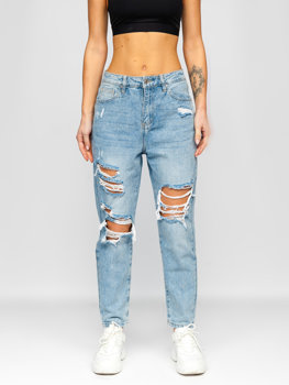 Bolf Damen Jeanshose mom fit Blau  WL2101