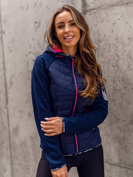 Bolf Damen Sportjacke Übergangsjacke Dunkelblau  KSW4004A