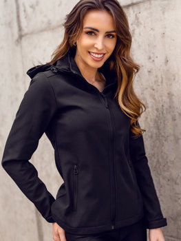 Bolf Damen Übergangsjacke Softshell Jacke Schwarz HH018