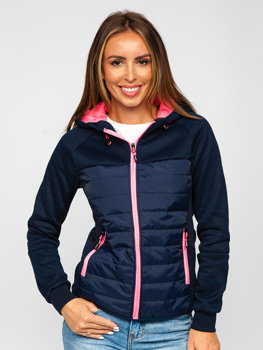 Bolf Damen Übergangsjacke Sport Jacke Dunkelblau  KSW4002