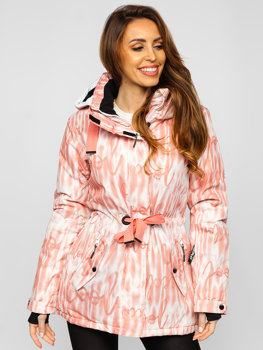 Bolf Damen Winterjacke mit Kapuze Rosa  B2393