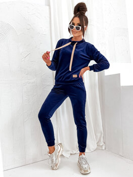 Bolf Damen Zweiteiler Sport Set Dunkalblau  637