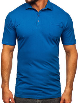 Bolf Herren Baumwoll Poloshirt Blau  143006