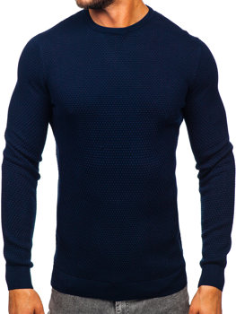 Bolf Herren Baumwoll Pullover Dunkalblau  W6-21344