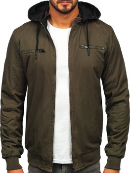 Bolf Herren Baumwoll Übergangsjacke Khaki  84M3010