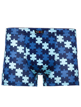 Bolf Herren Boxershorts Azurblau  1BE726