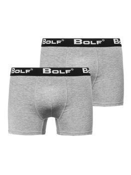 Bolf Herren Boxershorts Grau  0953-2P 2 PACK