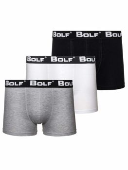 Bolf Herren Boxershorts Mehrfarbig-1  0953-3P 3 PACK