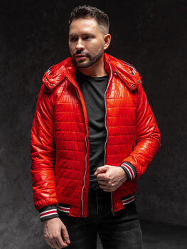 Bolf Herren Gepolsterte Übergangsjacke Rot  6191A1