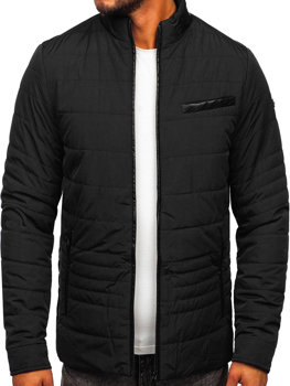 Bolf Herren Gepolsterte Übergangsjacke Schwarz  22M12