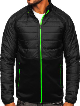 Bolf Herren Gepolsterte Übergangsjacke Schwarz  M10015