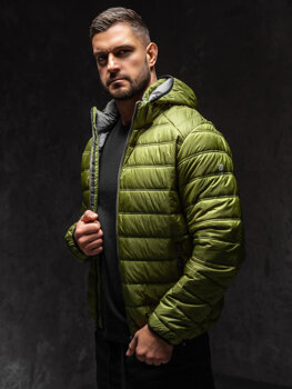 Bolf Herren Gepolsterte Übergangsjacke Sportjacke Grün  BK111A1