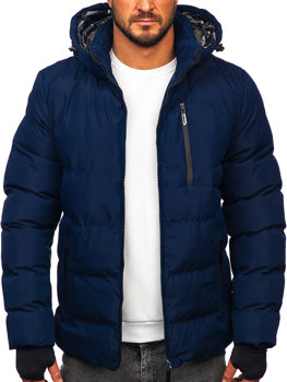 Bolf Herren Gepolsterte Winterjacke Dunkelblau 5M756