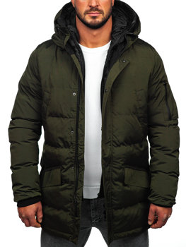 Bolf Herren Gepolsterte Winterjacke Parka Khaki  5M790