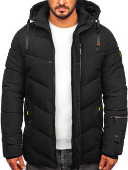 Bolf Herren Gepolsterte Winterjacke Schwarz  22M55