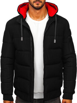 Bolf Herren Gepolsterte Winterjacke Schwarz 31M5003