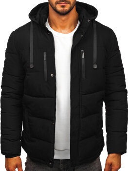 Bolf Herren Gepolsterte Winterjacke Schwarz 31M5027