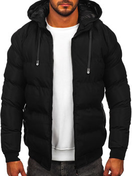 Bolf Herren Gepolsterte Winterjacke Schwarz  5M3125