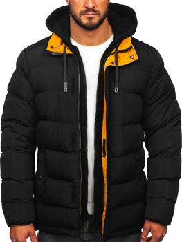 Bolf Herren Gepolsterte Winterjacke Schwarz  7145