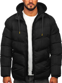 Bolf Herren Gepolsterte Winterjacke Schwarz  7325