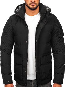 Bolf Herren Gepolsterte Winterjacke Schwarz  99525