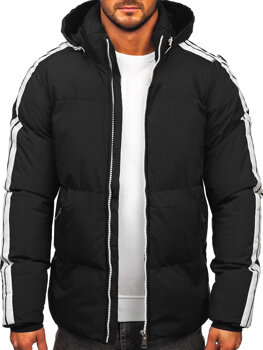 Bolf Herren Gepolsterte Winterjacke Schwarz  9979