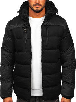 Bolf Herren Gepolsterte Winterjacke Schwarz  AB103