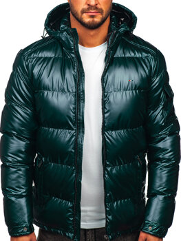 Bolf Herren Gepolsterte Winterjacke Sportjacke Grün EX2138