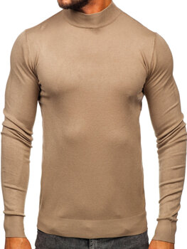 Bolf Herren Halb Rollgragenpullover Basic Camel  W1-1725