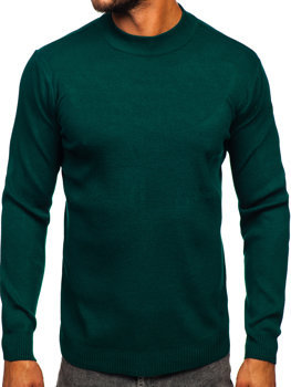 Bolf Herren Halb Rollgragenpullover Basic Grün S8563