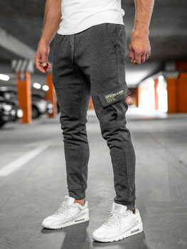 Bolf Herren Hose Cargohose Jogger Pants Schwarzgrau  HW2173