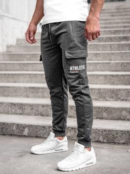 Bolf Herren Hose Cargohose Jogger Pants Schwarzgrau  JX5061A