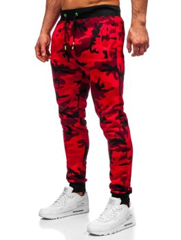 Bolf Herren Hose Jogger Pants Camo-Rot  KZ15