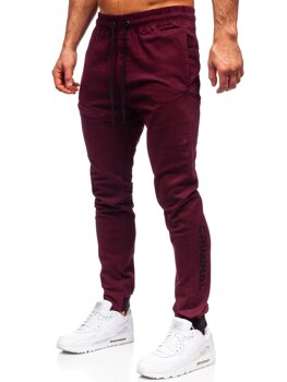 Bolf Herren Hose Jogger Pants Weinrot  B11119