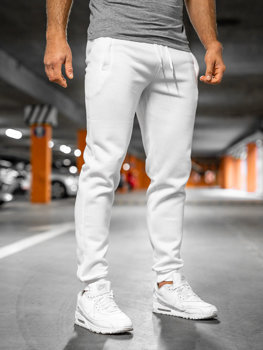 Bolf Herren Hose Jogger Pants Weiß  XW01