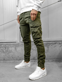 Bolf Herren Hose Joggers Cargohose Camo Khaki 2233A