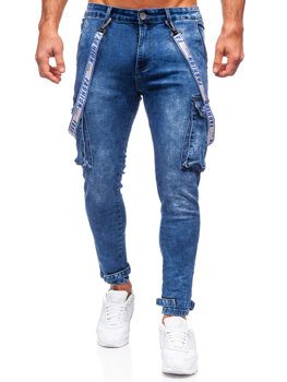 Bolf Herren Jeanshose Cargohose Dunkalblau  TF097