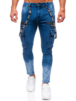 Bolf Herren Jeanshose Cargohose Dunkalblau  TF118