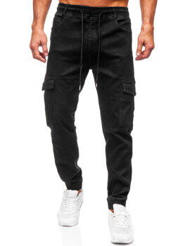 Bolf Herren Jeanshose Joggers Cargohose Schwarz  8126