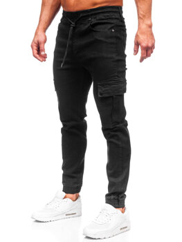 Bolf Herren Jeanshose Joggers Cargohose Schwarz  8127