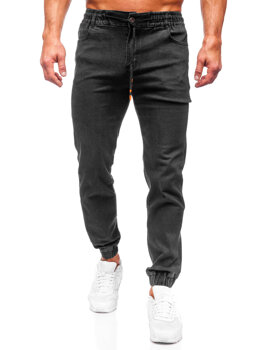 Bolf Herren Jeanshose Joggers Schwarz  9101