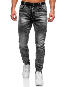 Bolf Herren Jeanshose Schwarz regular fit 30049S0