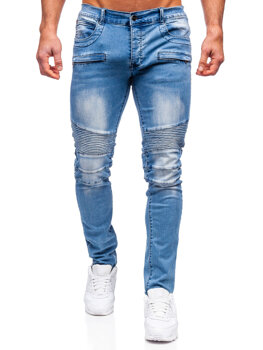 Bolf Herren Jeanshose regular fit Azurblau  MP0029BC