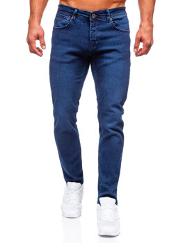 Bolf Herren Jeanshose regular fit Dunkelblau  1133