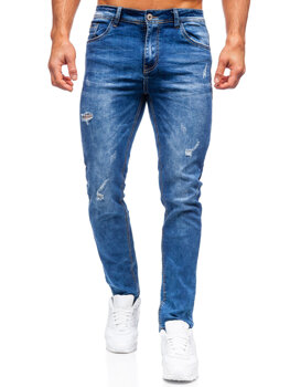 Bolf Herren Jeanshose regular fit Dunkelblau K10008-1