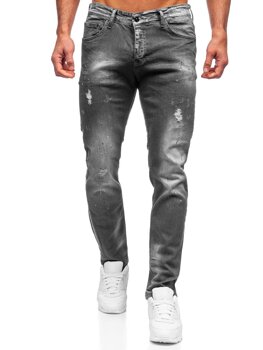 Bolf Herren Jeanshose regular fit Schwarz  4006