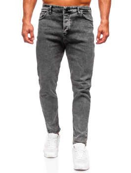 Bolf Herren Jeanshose regular fit Schwarzgrau  6015