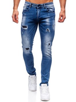 Bolf Herren Jeanshose regulat fit Dunkelblau  4002